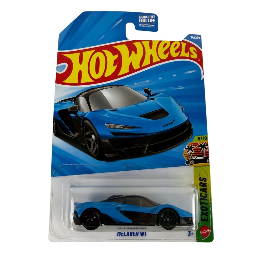 Hot Wheels McLaren W1 Blue 2025 HW Exotics 5/10 74/250 Diecast Car 1:64 Mattel